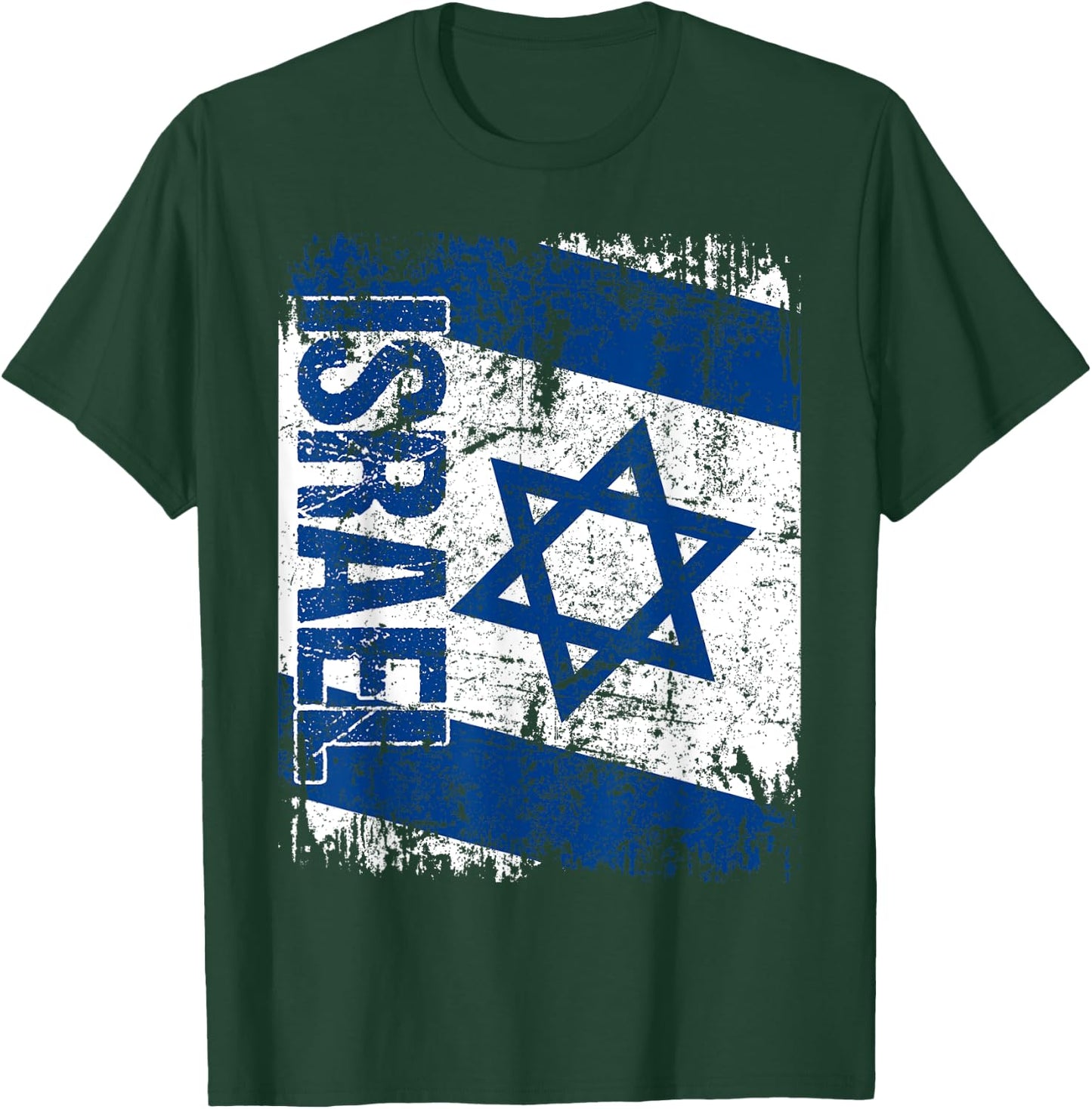 ISRAEL Flag Vintage Distressed ISRAEL T-Shirt - T-Shirt | Forest