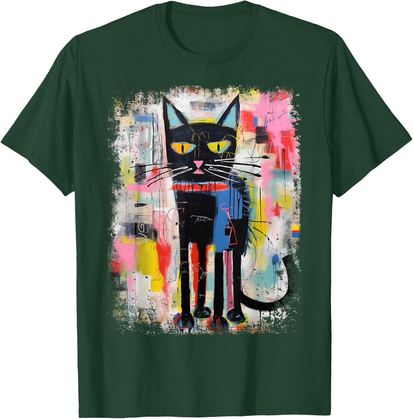 Hip Hop Cat Y2K Vintage Hipster Retro Edgy Streetwear Cat T-Shirt - T-Shirt | Forest