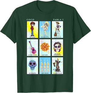 Disney Pixar Coco Group Shot Table 1 Panels T-Shirt - T-Shirt | Forest