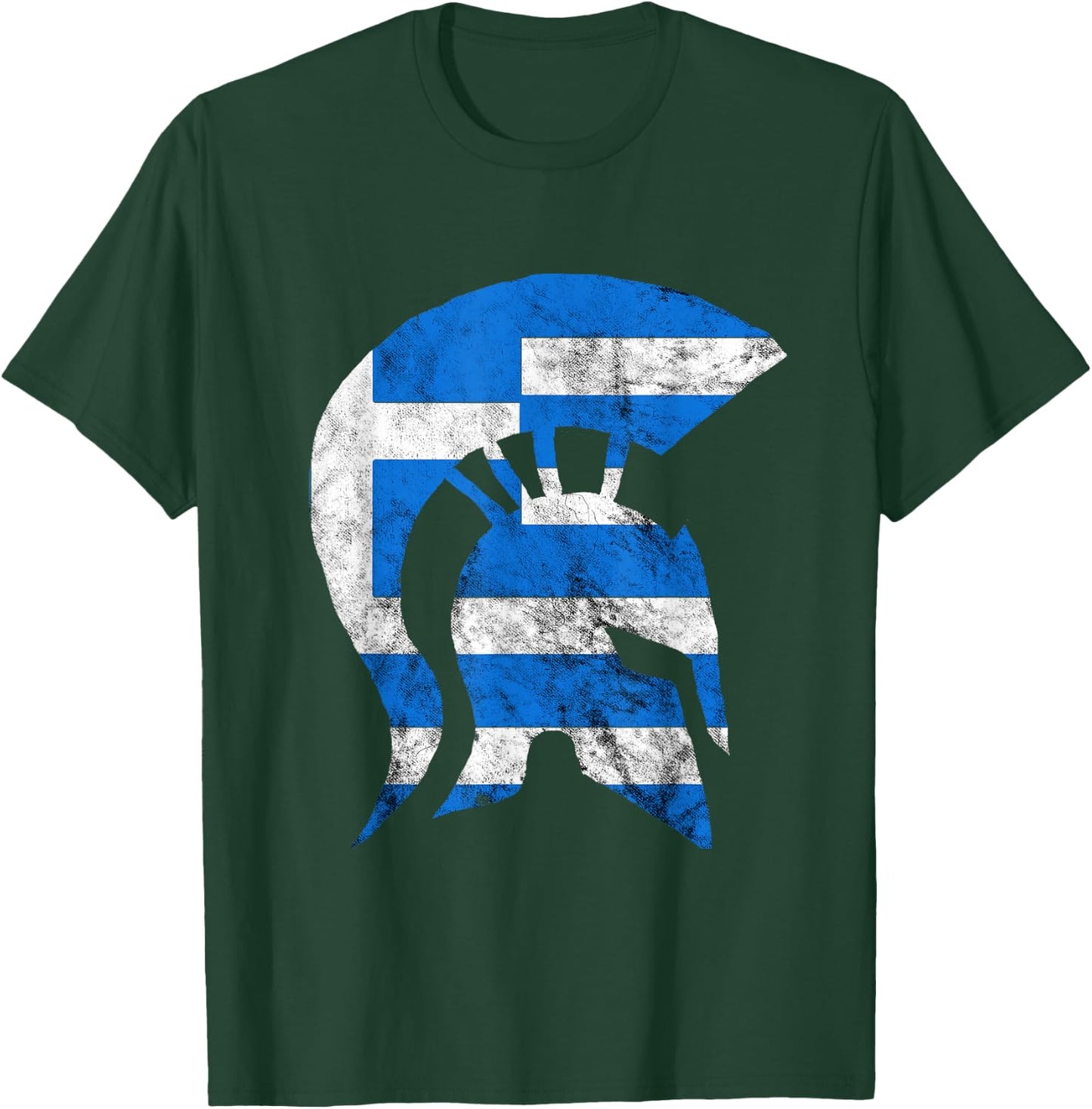 Greek Spartan Gladiators Helmet Greece Sparta T-Shirt - T-Shirt | Forest