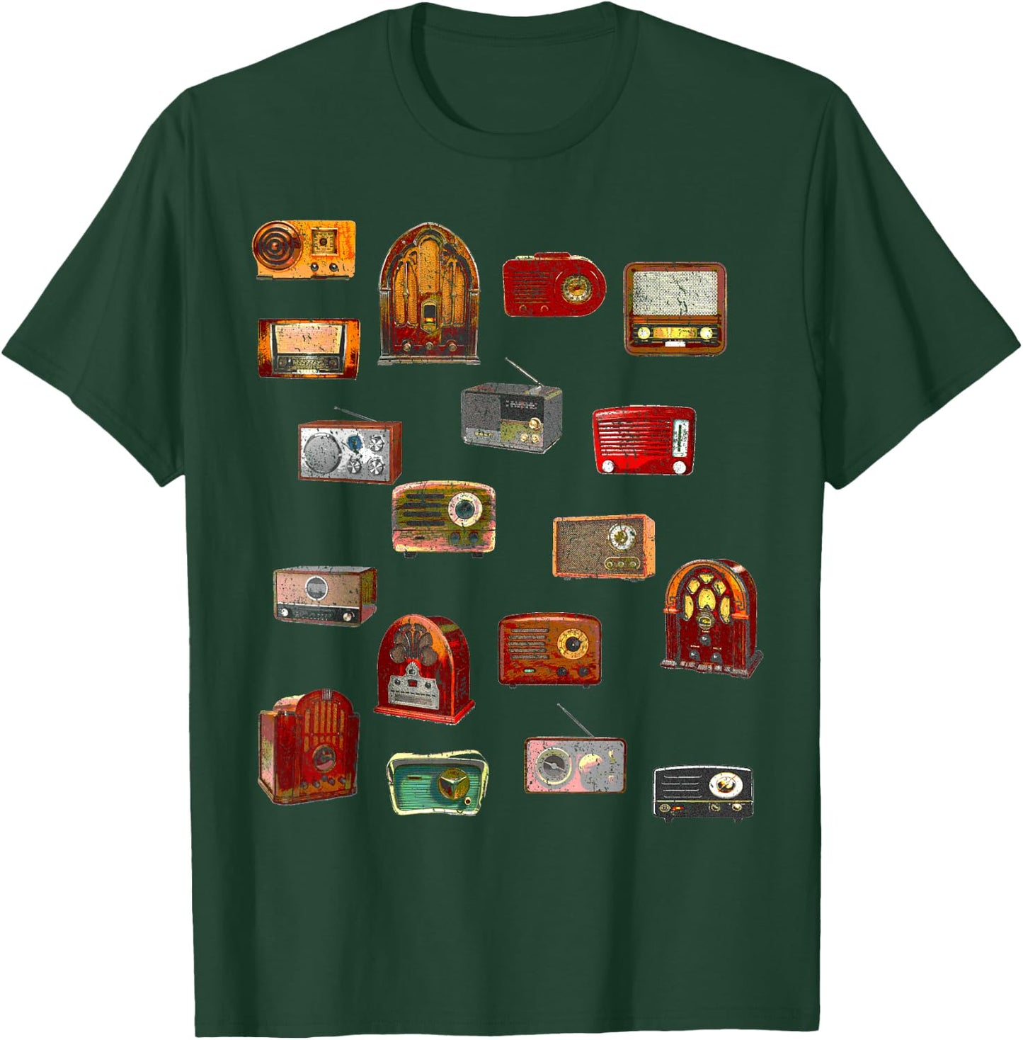 Funny Sheldon Nerdy Vintage Retro Antique Radio Geek Gift T-Shirt - T-Shirt | Forest