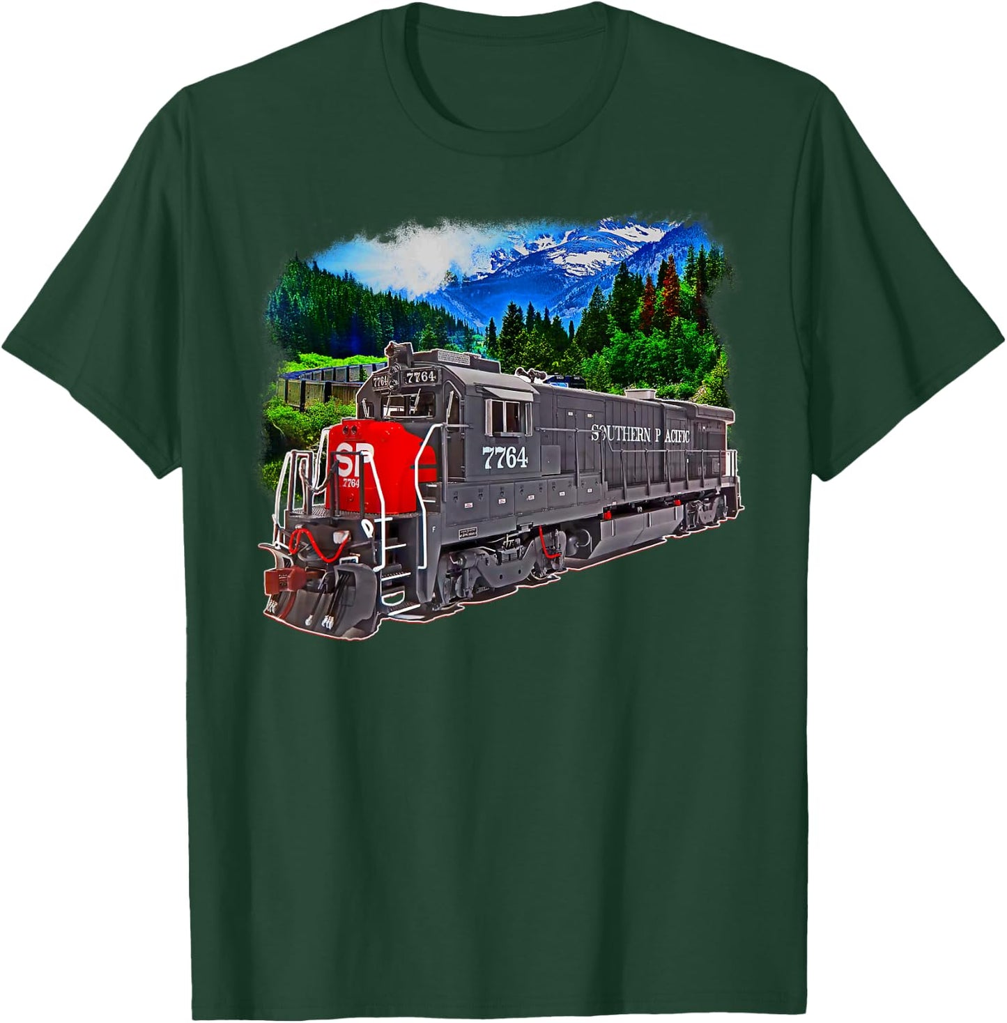 Southern Pacific Engine Train T-Shirt - T-Shirt | Forest