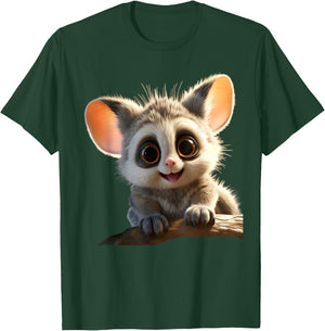Galago Bush Baby Galagos Nagapies Monkey Ape Cute Galago T-Shirt - T-Shirt | Forest
