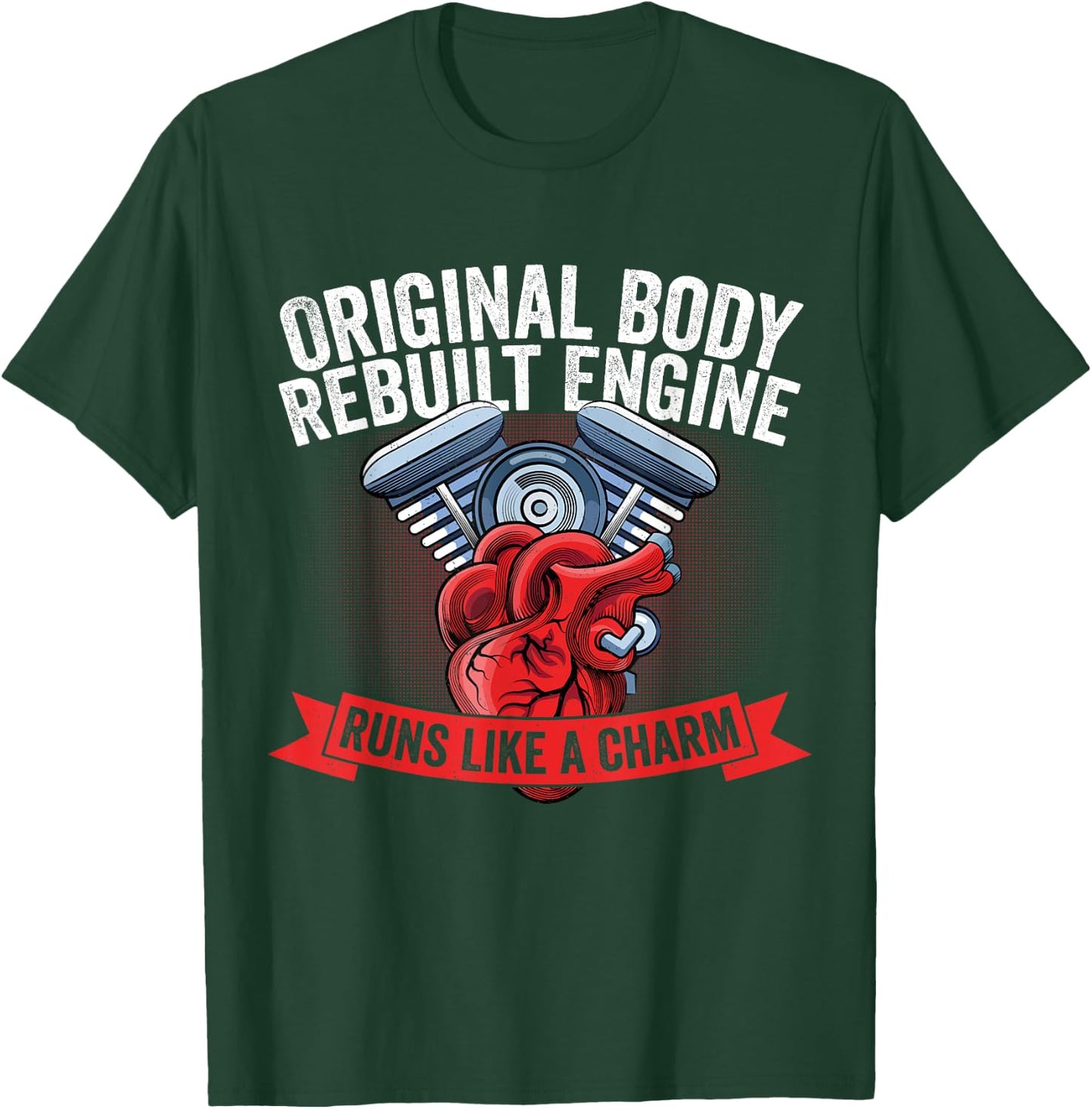 Funny Open Heart Surgery Recovery Survivor Men Women T-Shirt - T-Shirt | Forest