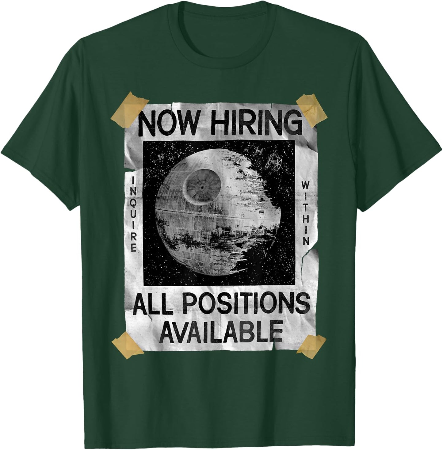 Star Wars Now Hiring On The Death Star T-Shirt - T-Shirt | Forest