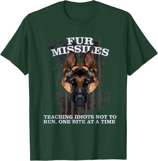 Fur missle, k9 handler, police shepherd american apparel T-Shirt - T-Shirt | Forest