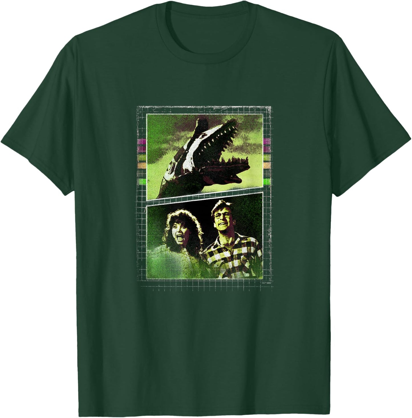 Beetlejuice Vintage Retro Sandworm Adam & Barbara Panels T-Shirt - T-Shirt | Forest