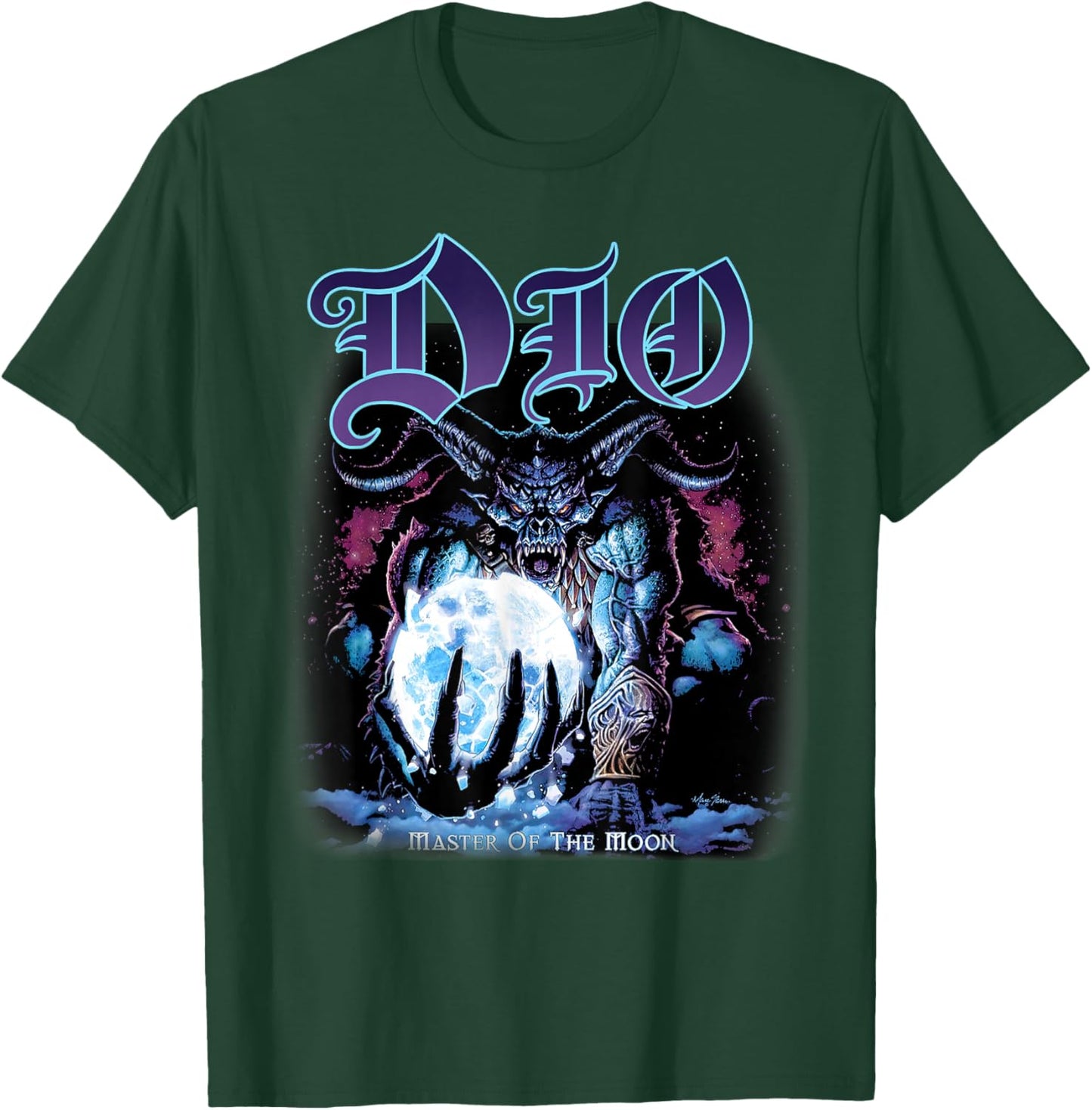 Dio – Master Of The Moon On Grey T-Shirt - T-Shirt | Forest