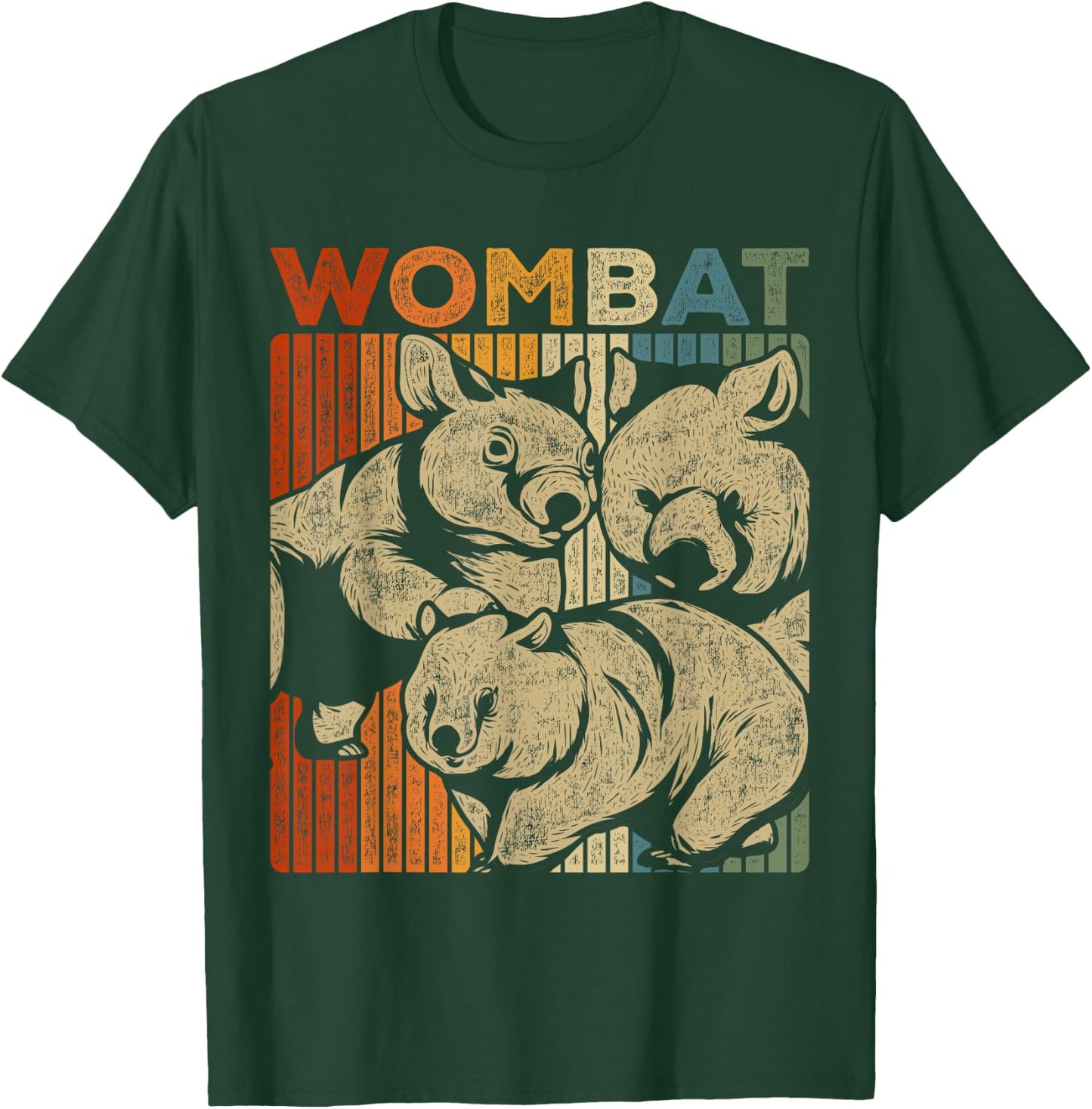 Retro Wombat T-Shirt - T-Shirt | Forest