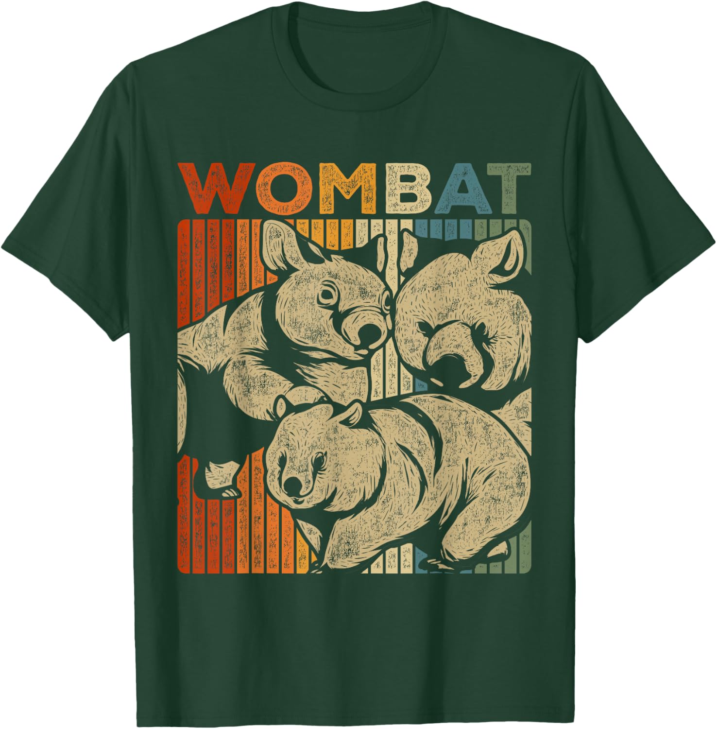 Retro Wombat T-Shirt - T-Shirt | Forest