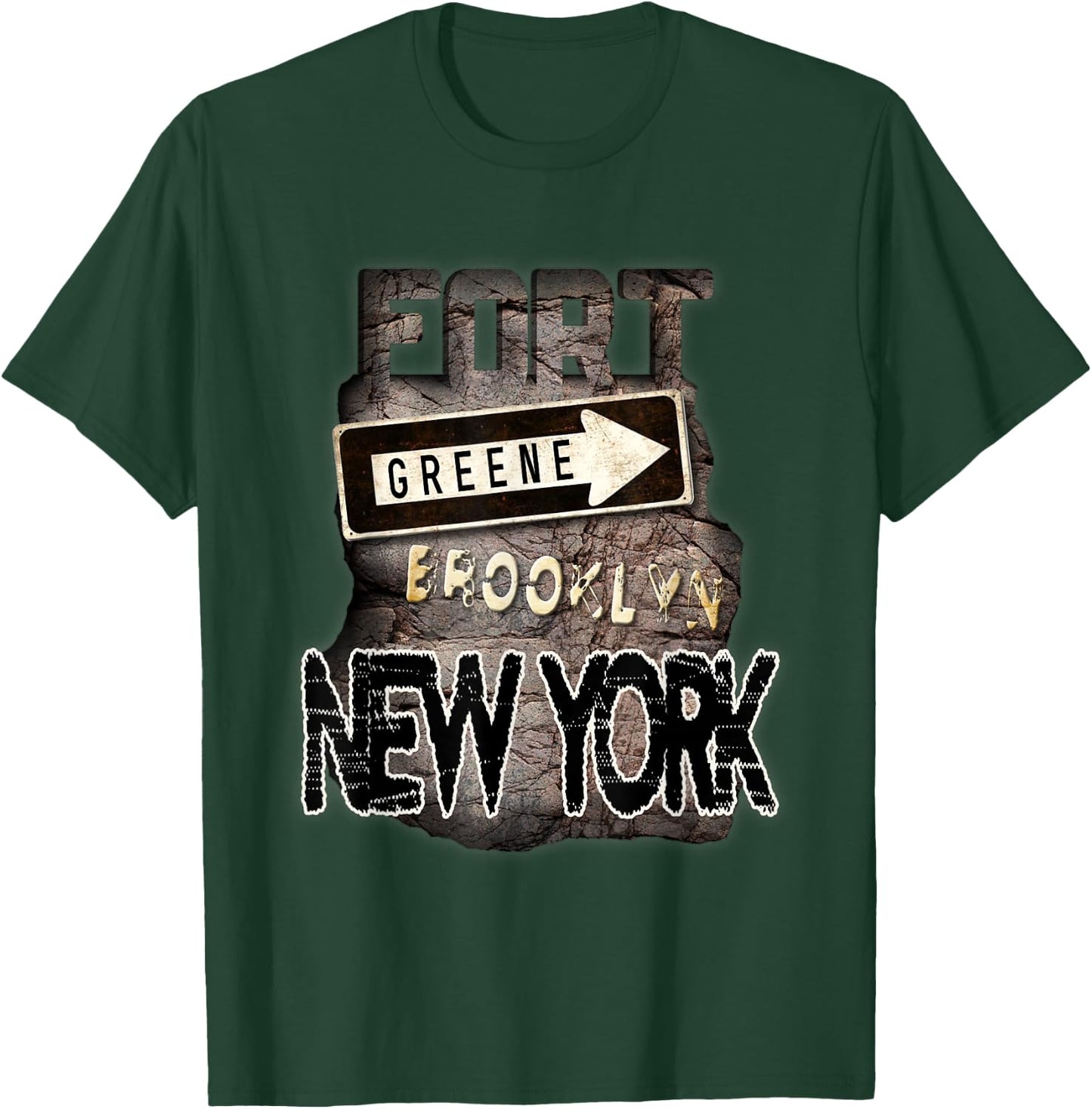 Fort Greene Brooklyn New York Graphic Art T-Shirt - T-Shirt | Forest