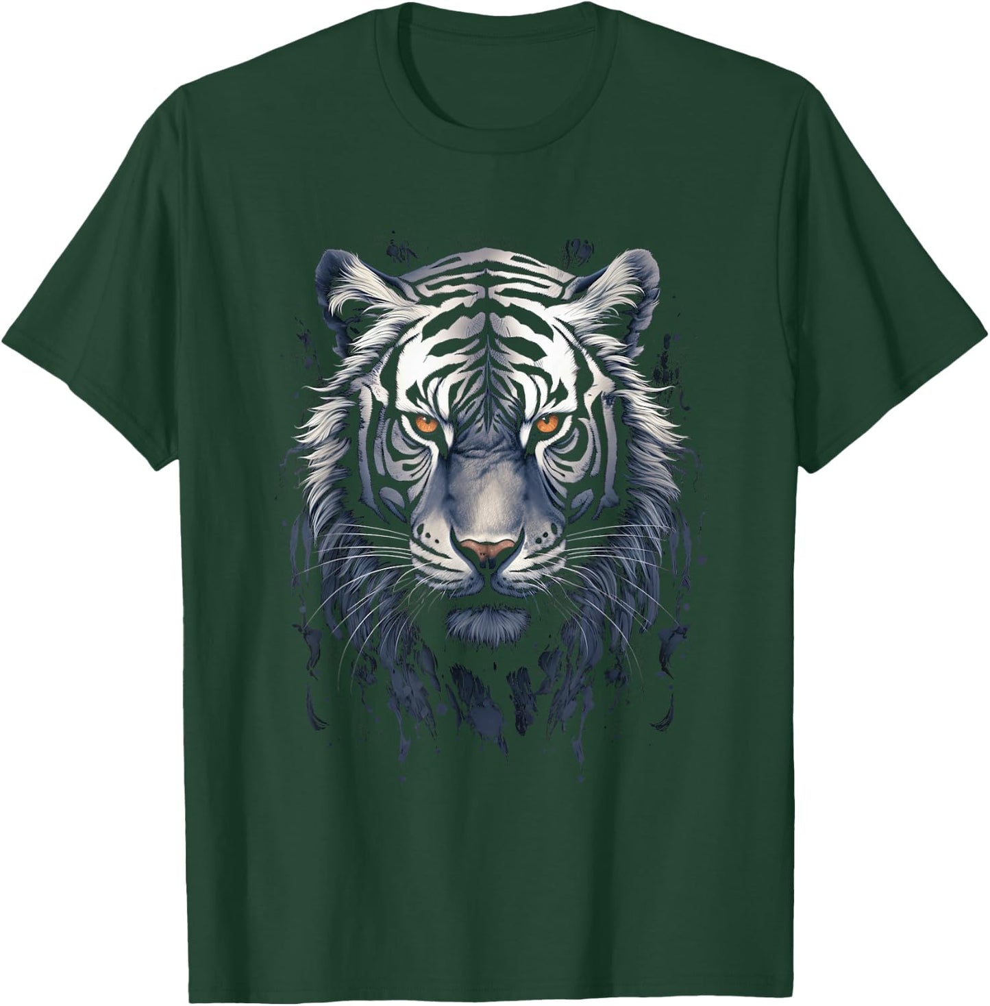 White Tiger Iconic Bengal Sumatran Tigers Wildlife T-Shirt - T-Shirt | Forest
