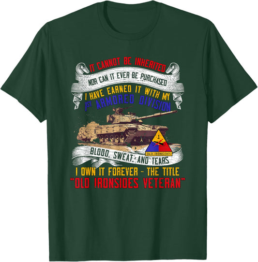 1st Armored Division Fort Bliss Veteran Texas Gifts T-Shirt - T-Shirt | Forest