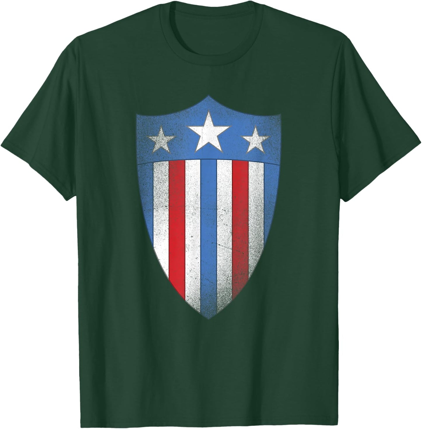 Marvel Captain America OG Distressed Shield T-Shirt - T-Shirt | Forest