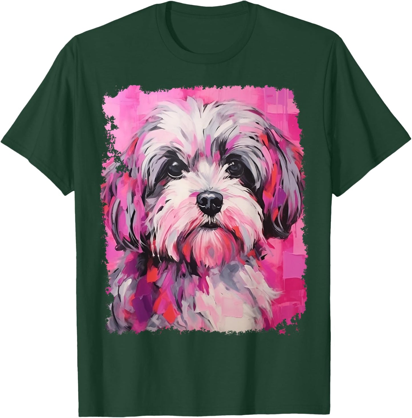 Dog Shih Tzu Pink Women Girls Kids T-Shirt - T-Shirt | Forest