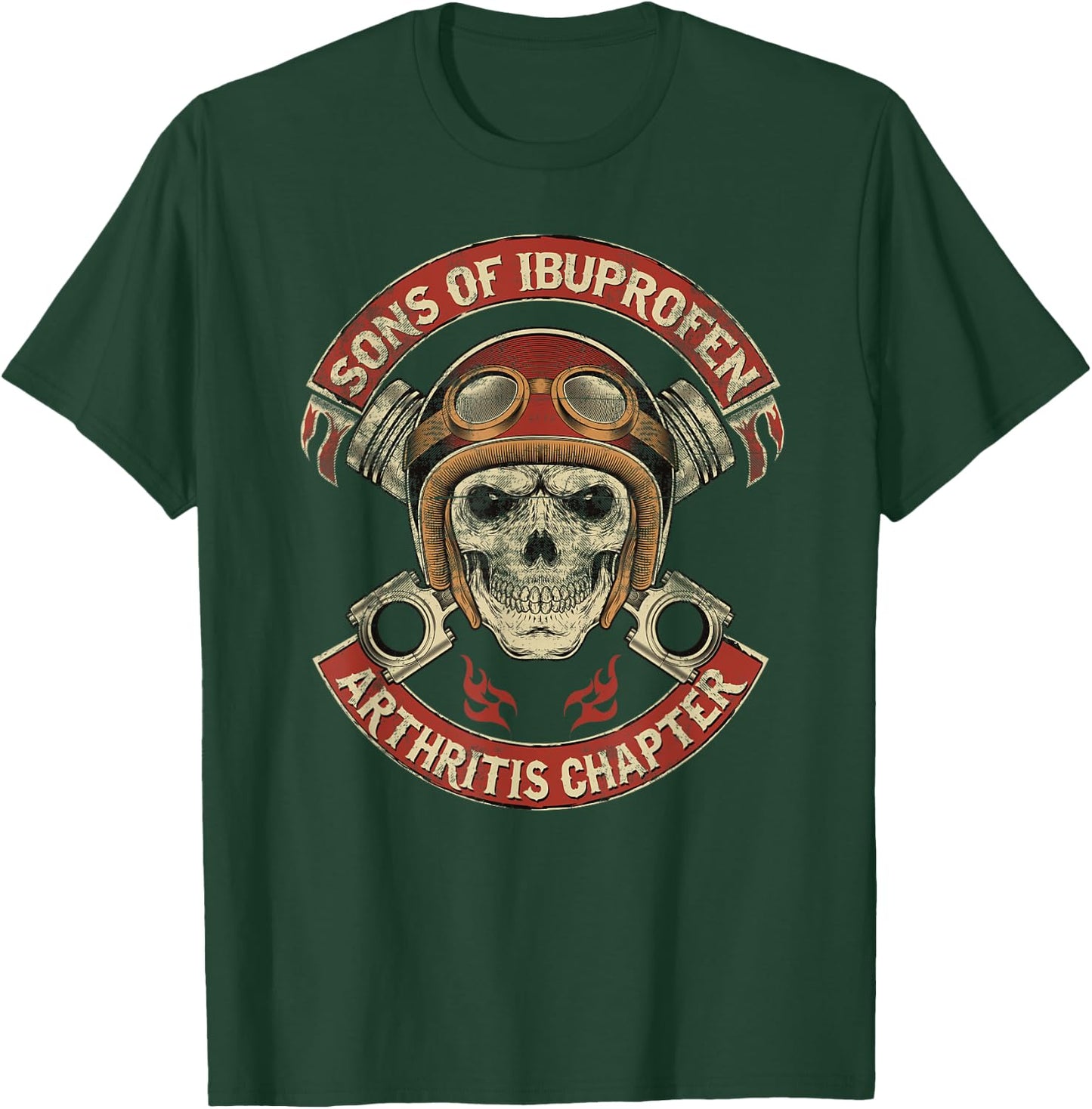 Vintage Son of Ibuprofen Funny Arthritis Chapter Biker T-Shirt - T-Shirt | Forest