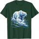 Polar Bear Ocean Sea Polar Bear Motif Marine Mammal Artwork T-Shirt - T-Shirt | Forest