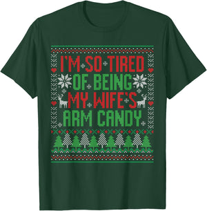 Funny Christmas Arm Candy Christmas Pajama Husband Gift T-Shirt - T-Shirt | Forest