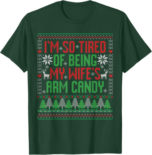 Funny Christmas Arm Candy Christmas Pajama Husband Gift T-Shirt - T-Shirt | Forest