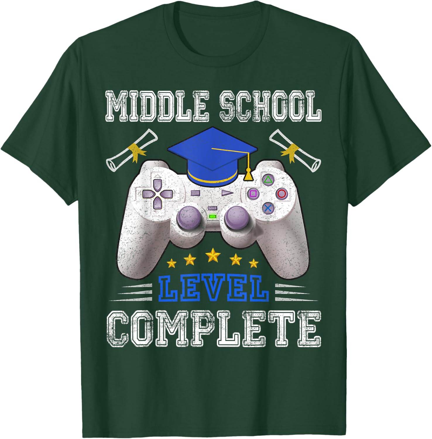 Middle School Level Complete Class Of 2025 Graduation T-Shirt - T-Shirt | Forest