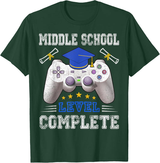 Middle School Level Complete Class Of 2025 Graduation T-Shirt - T-Shirt | Forest