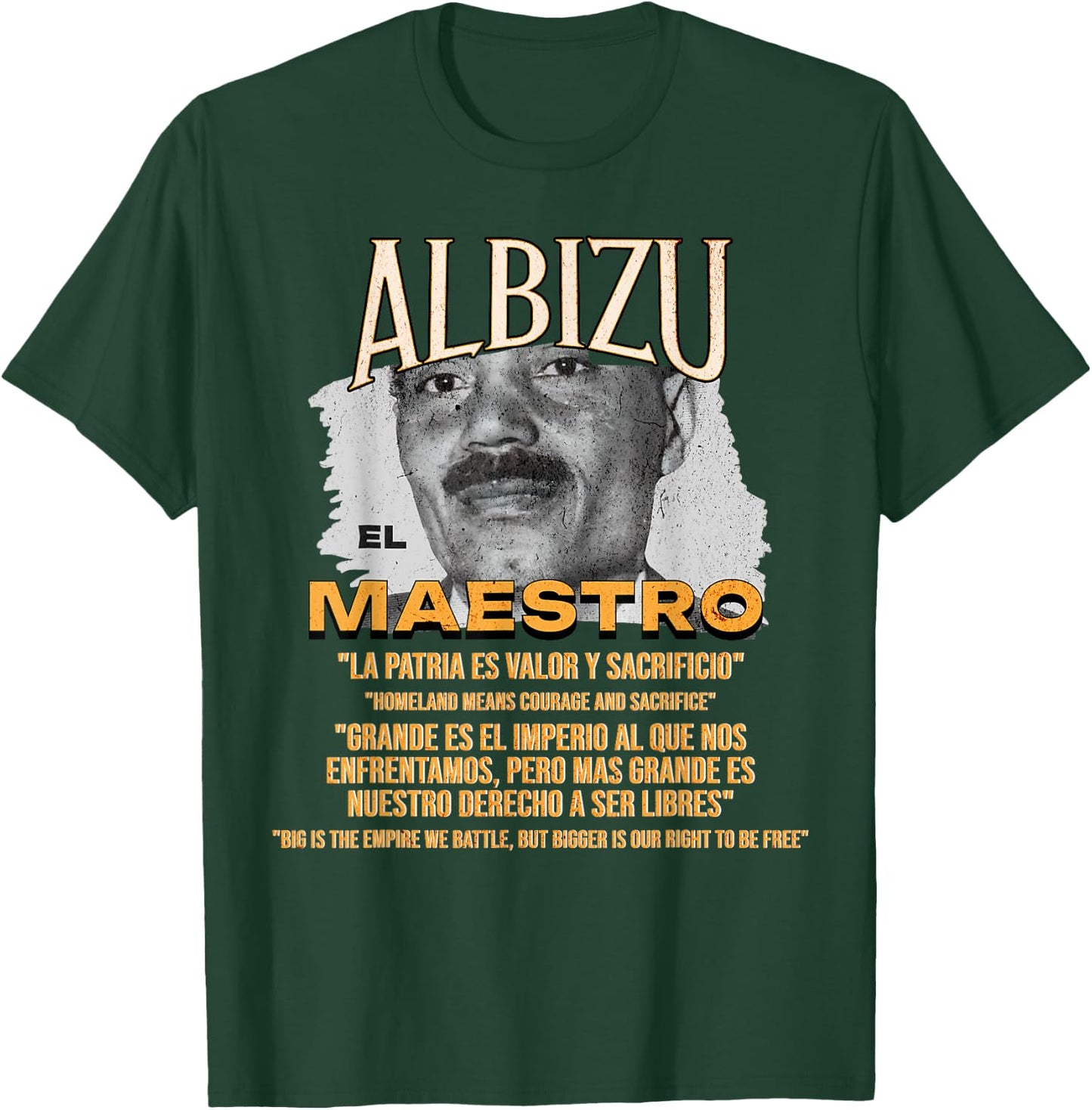 Pedro Albizu Campos El Maestro Puerto Rico Independence T-Shirt - T-Shirt | Forest