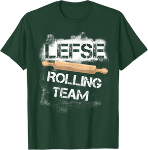 Funny Lefse Rolling Team | Cute Potato Pancakes Cooking Gift T-Shirt - T-Shirt | Forest
