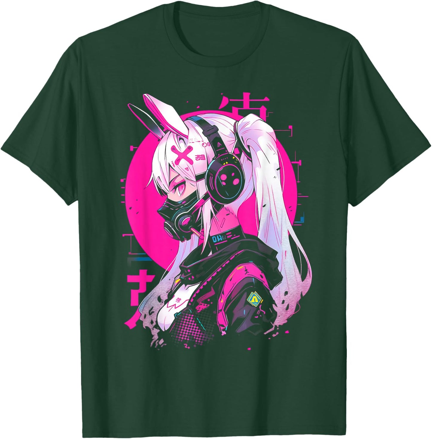 Anime Manga Cyberpunk Aesthetic Techwear Harajuku T-Shirt - T-Shirt | Forest