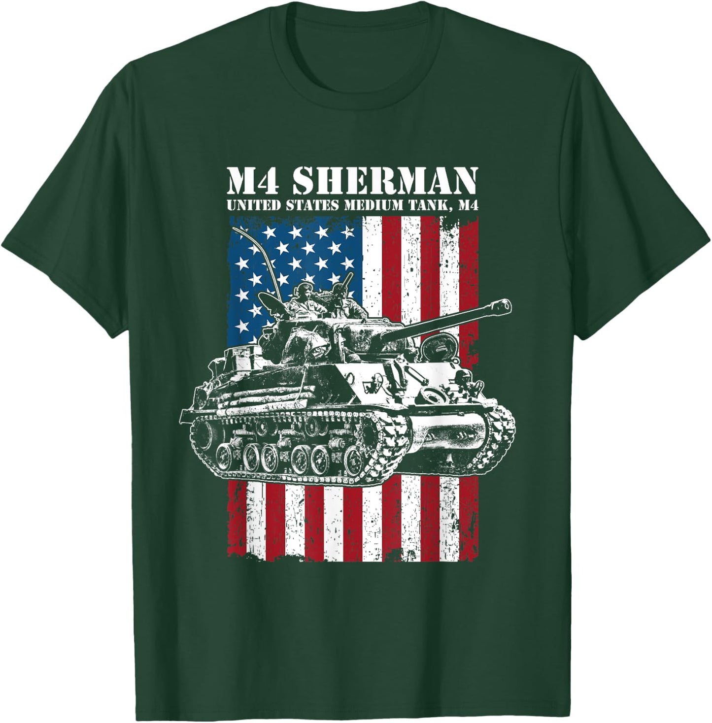M4 Sherman WW2 Tank - Medium Tank M4 T-Shirt - T-Shirt | Forest