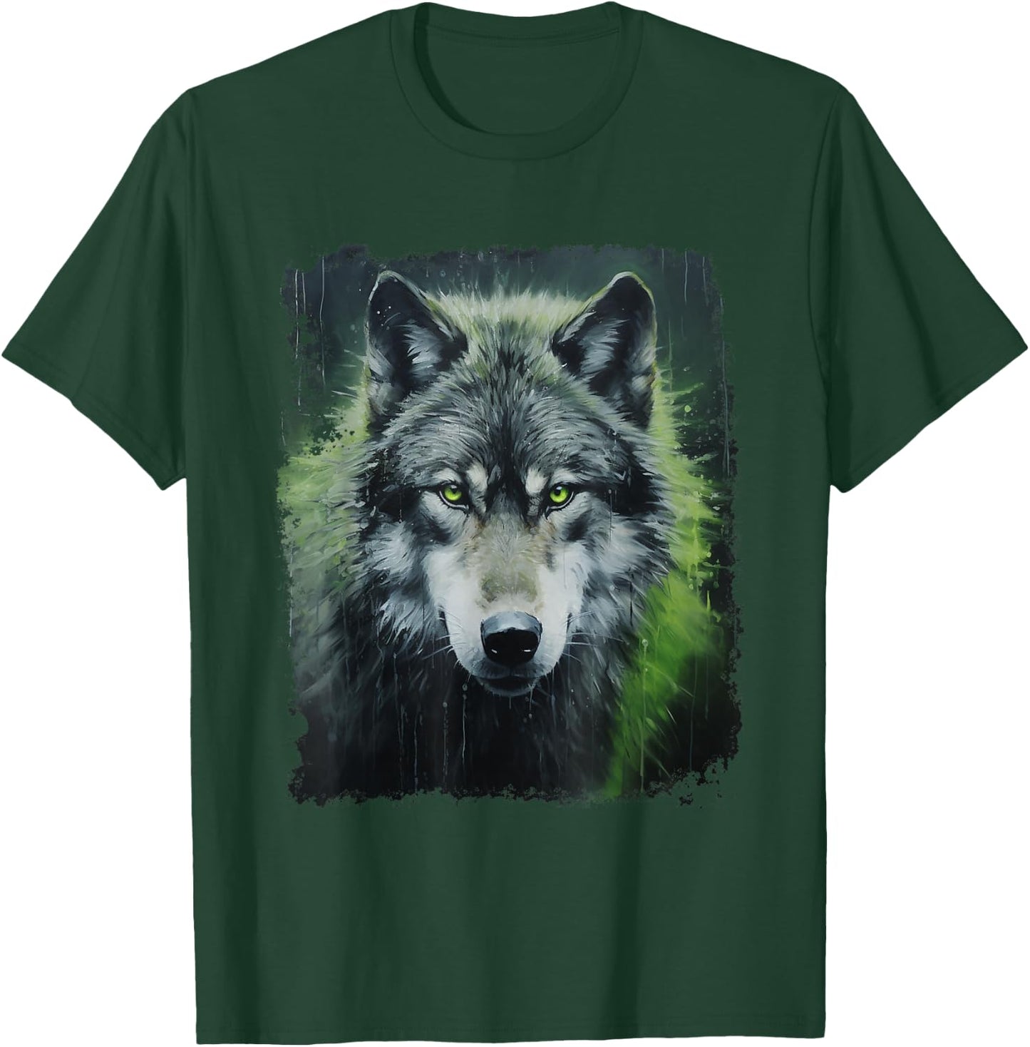 Wolf Green T-Shirt - T-Shirt | Forest