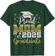 Super Proud Mom of 2025 Graduate Awesome Family College T-Shirt - T-Shirt | Forest