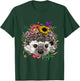 Hedgehog Shirt Floral Hedgehog Animal Face Hedgehog Lovers T-Shirt - T-Shirt | Forest