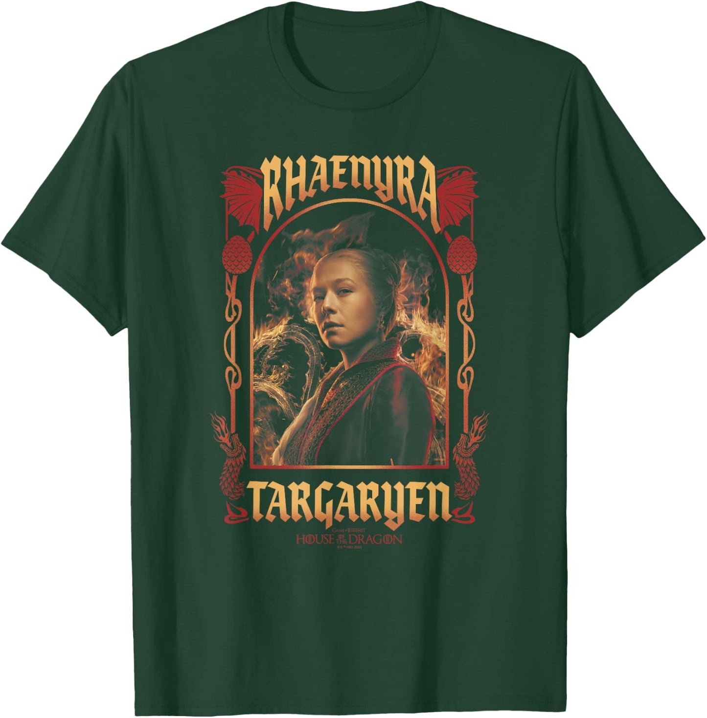 House of the Dragon Rhaenyra Targaryen Nouveau Portrait T-Shirt - T-Shirt | Forest