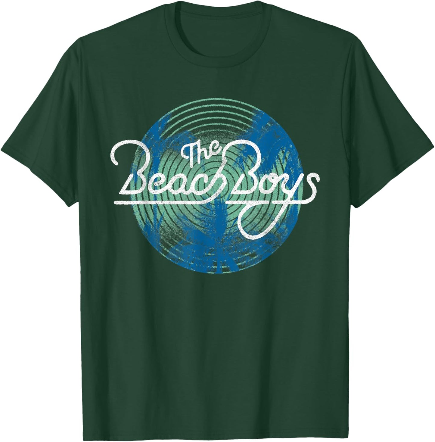 Beach Boys Circle Vibration Palm Trees Small T-Shirt - T-Shirt | Forest