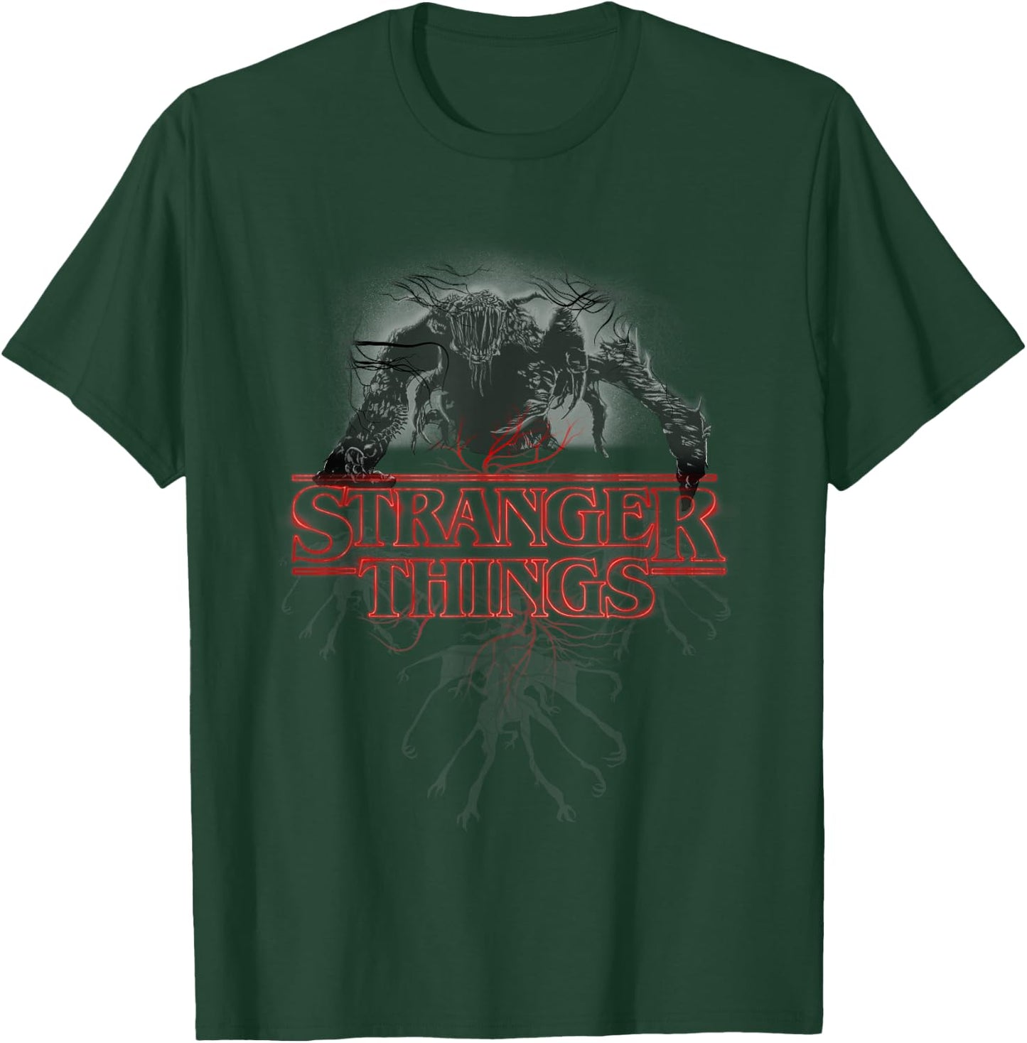 Stranger Things Demogorgon Glow Logo T-Shirt - T-Shirt | Forest