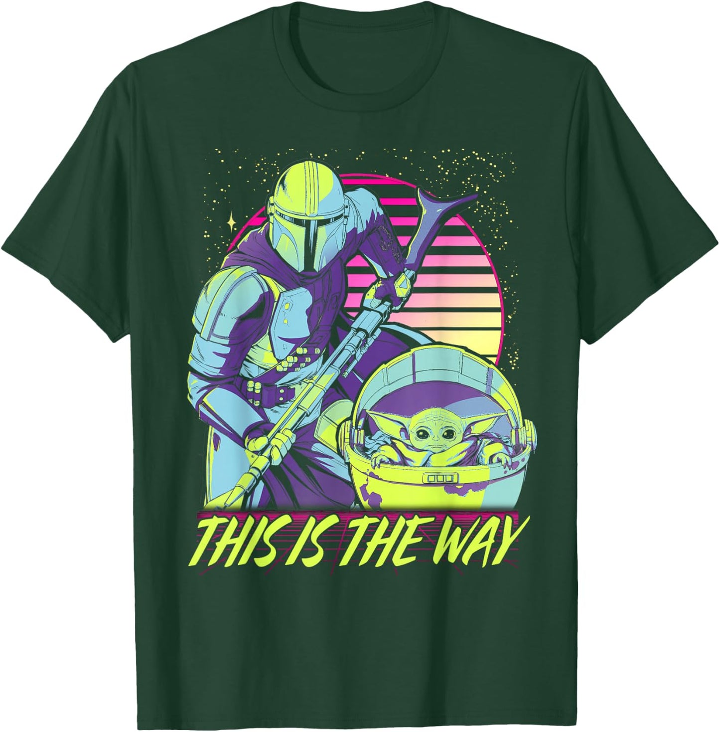 Star Wars The Mandalorian The Child This Is The Way Neon T-Shirt - T-Shirt | Forest