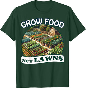 Grow Food Not Lawns Permaculture Food Forest T-Shirt - T-Shirt | Forest