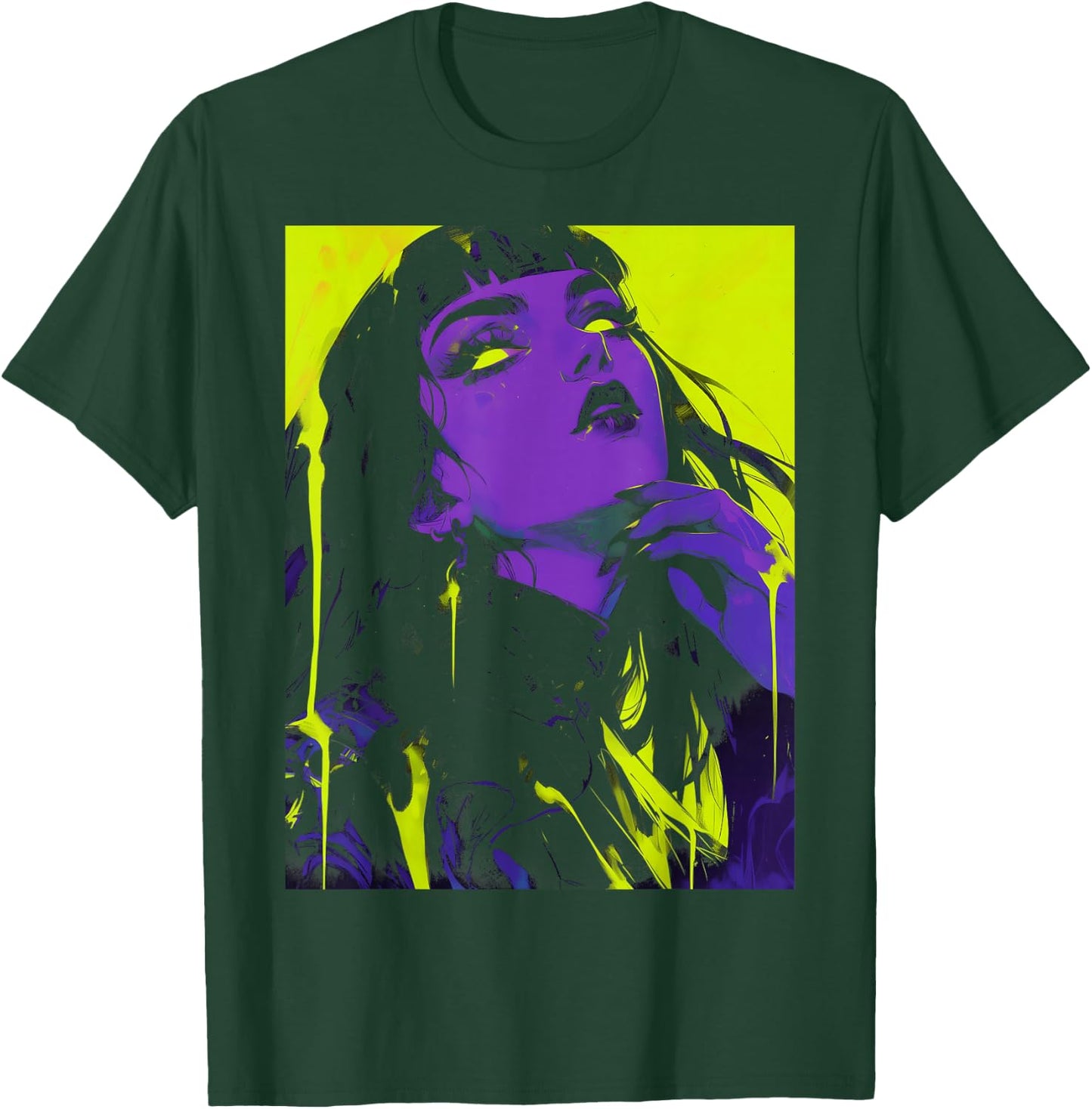 Cybergoth Cybercore Grunge Punk Goth Girl Alt Anime Manga T-Shirt - T-Shirt | Forest