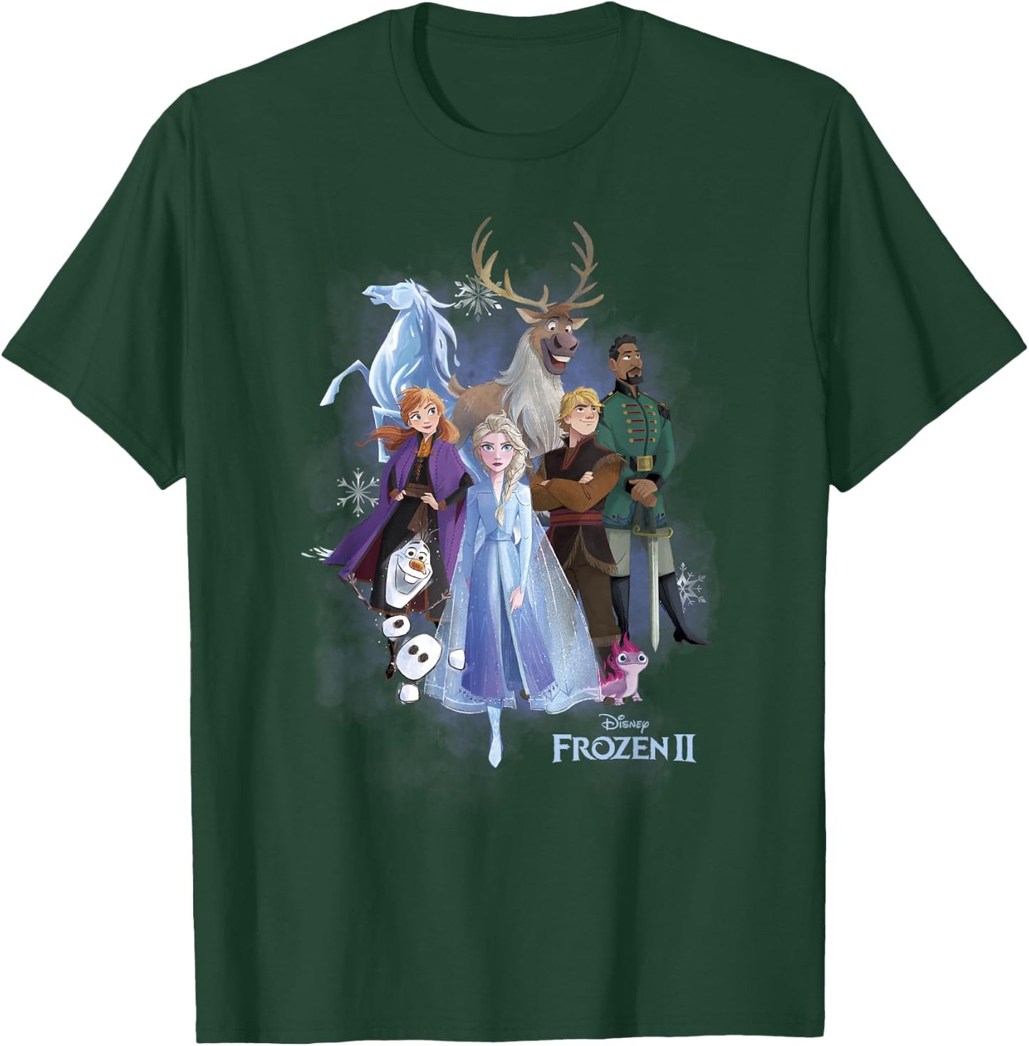 Disney Frozen 2 Group Shot Walking Into Forest T-Shirt - T-Shirt | Forest