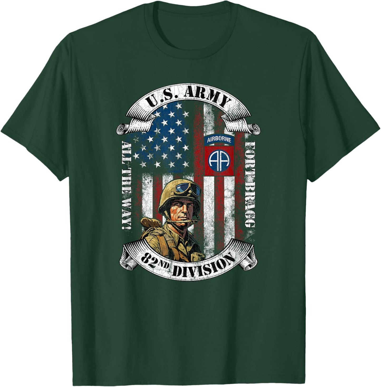 Fort Bragg Death From Above 82nd Airborne Paratrooper Gifts T-Shirt - T-Shirt | Forest