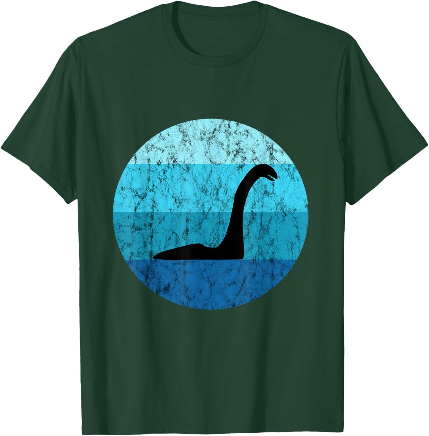 Nessie Retro Vintage Ocean Scotland Loch Ness Lake Monster T-Shirt - T-Shirt | Forest