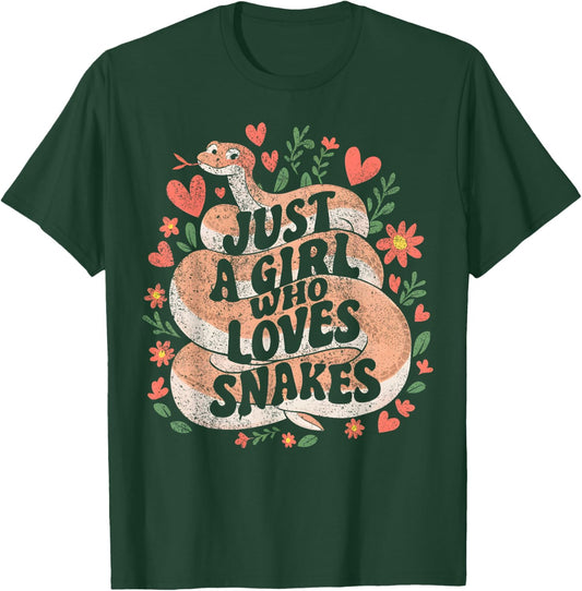 Just A Girl Who Loves Snakes T-Shirt - T-Shirt | Forest