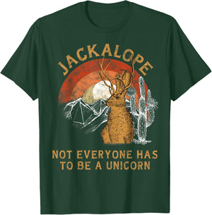Jackrabbit Everyone Has To Be A Unicorn Rainbow Jackalope T-Shirt - T-Shirt | Forest
