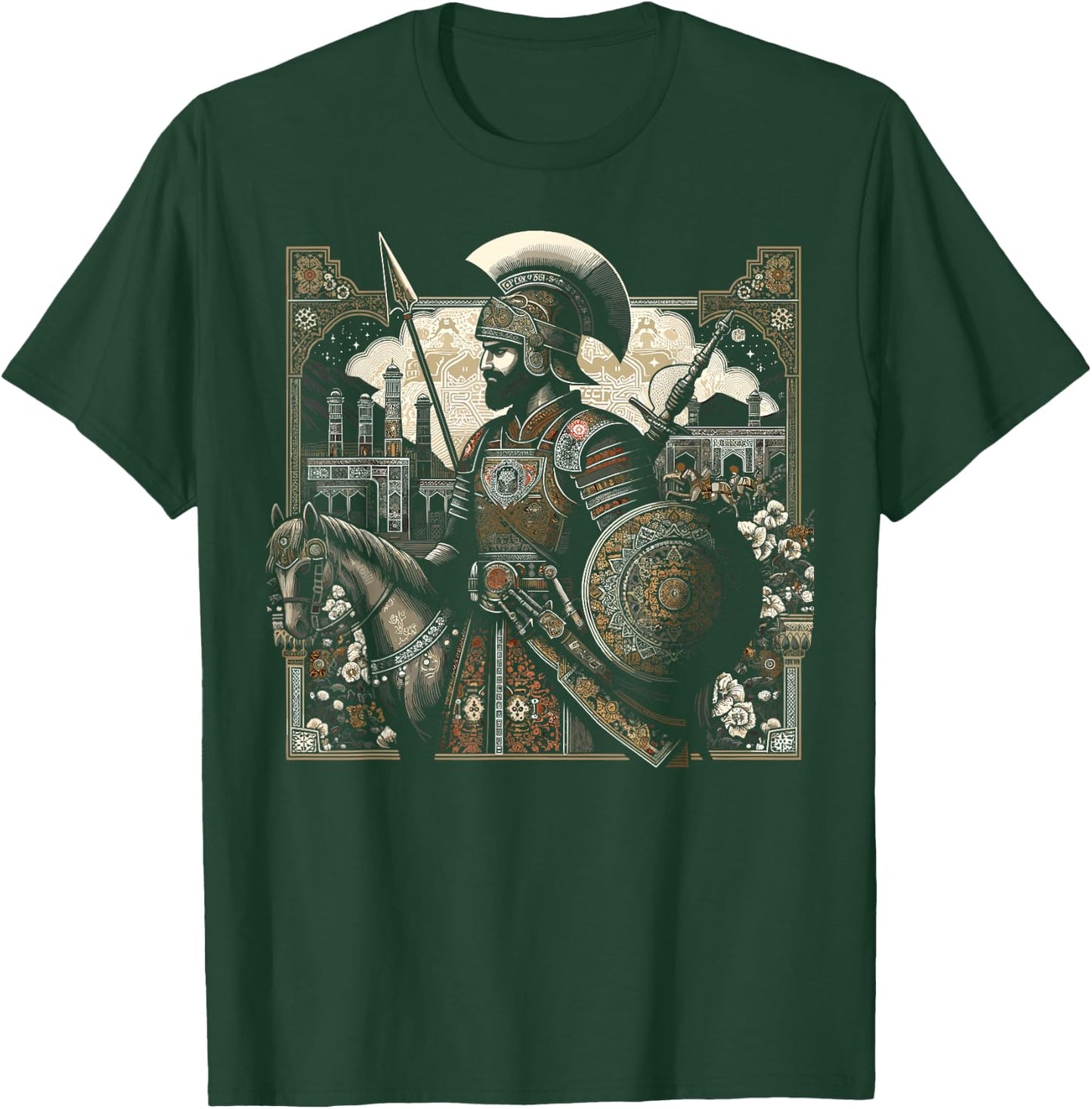 Persian Immortal Achaemenid Empire Persian Warrior T-Shirt - T-Shirt | Forest