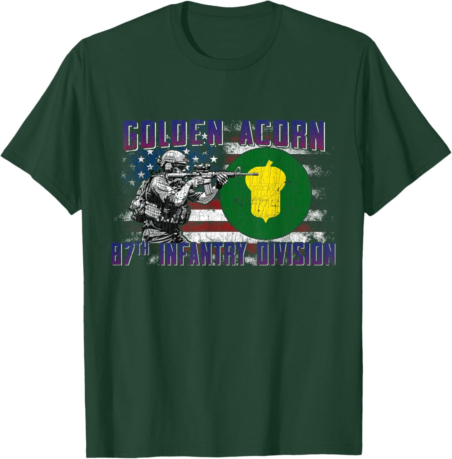 87th Infantry Division 87th ID Golden Acorn Division Gifts T-Shirt - T-Shirt | Forest