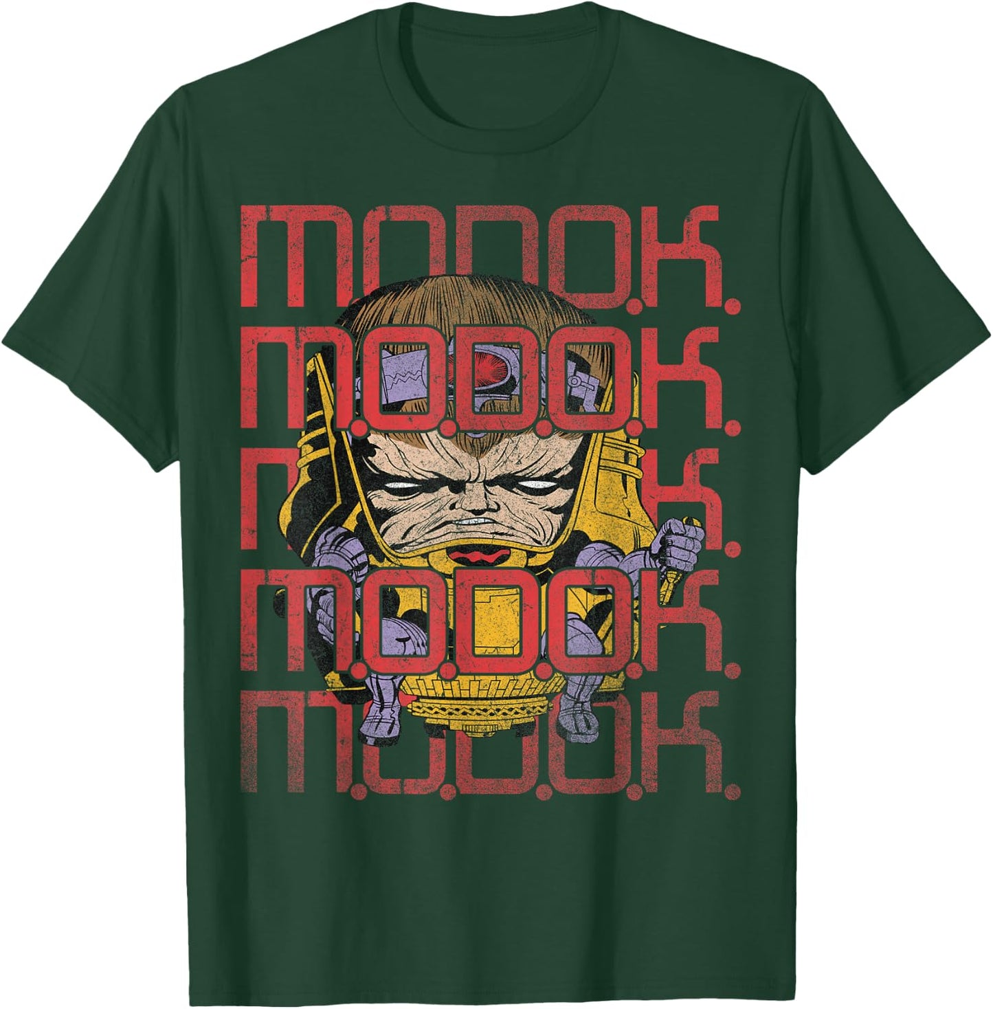 Marvel MODOK Text Stack Portrait T-Shirt - T-Shirt | Forest