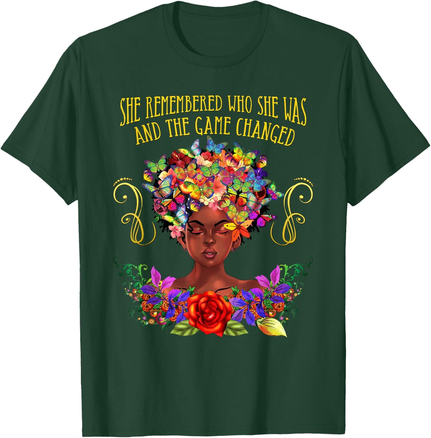 My Black Is Beautiful Black Girl Magic Afro Melanin Woman T-Shirt - T-Shirt | Forest