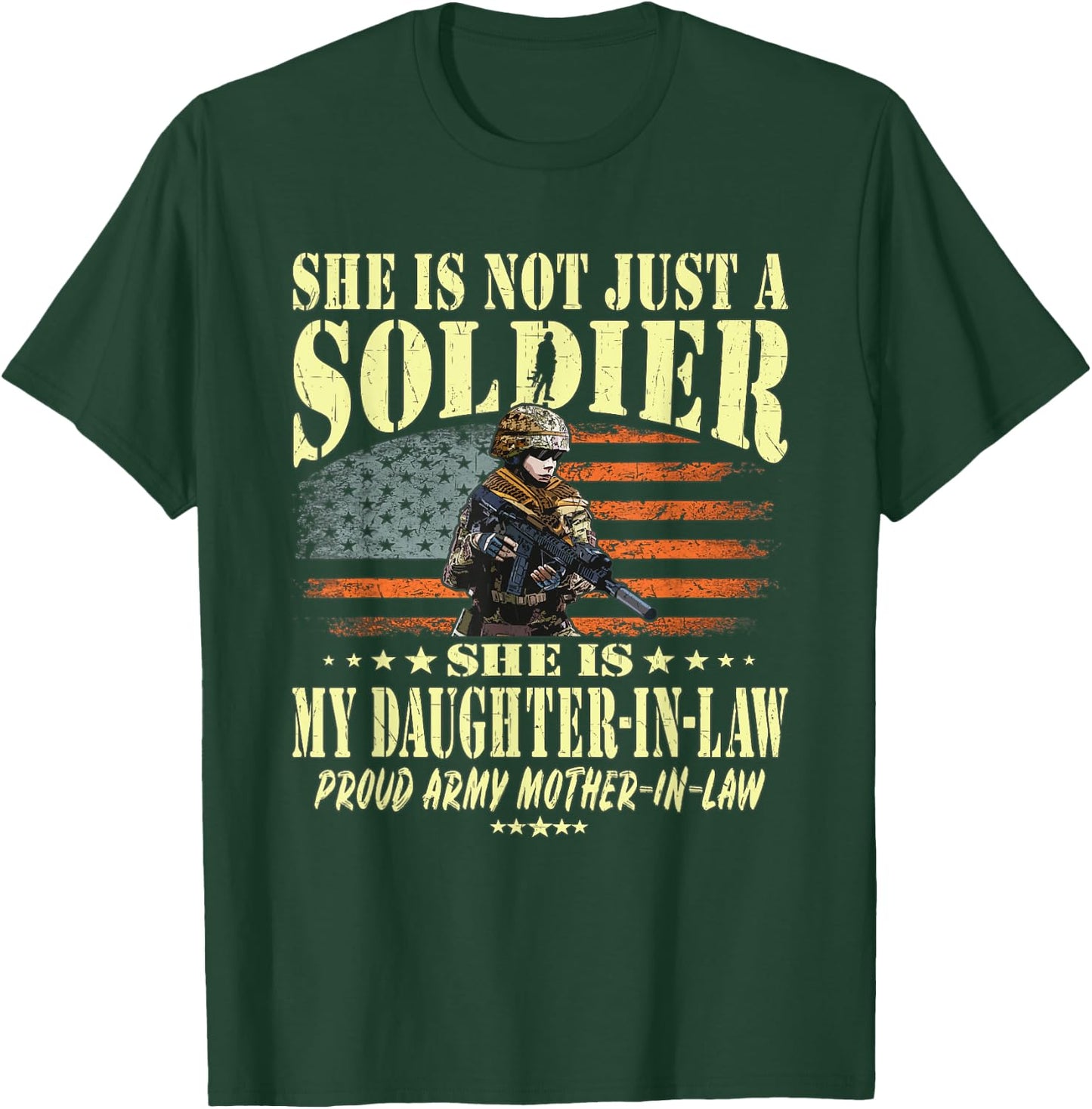 My Daughter-In-Law Is A Solider - Proud Army Mother-In-Law T-Shirt - T-Shirt | Forest