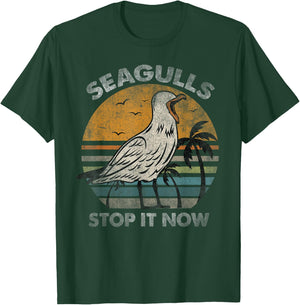 Seagulls Birds Lover Stop It Now Vintage T-Shirt - T-Shirt | Forest