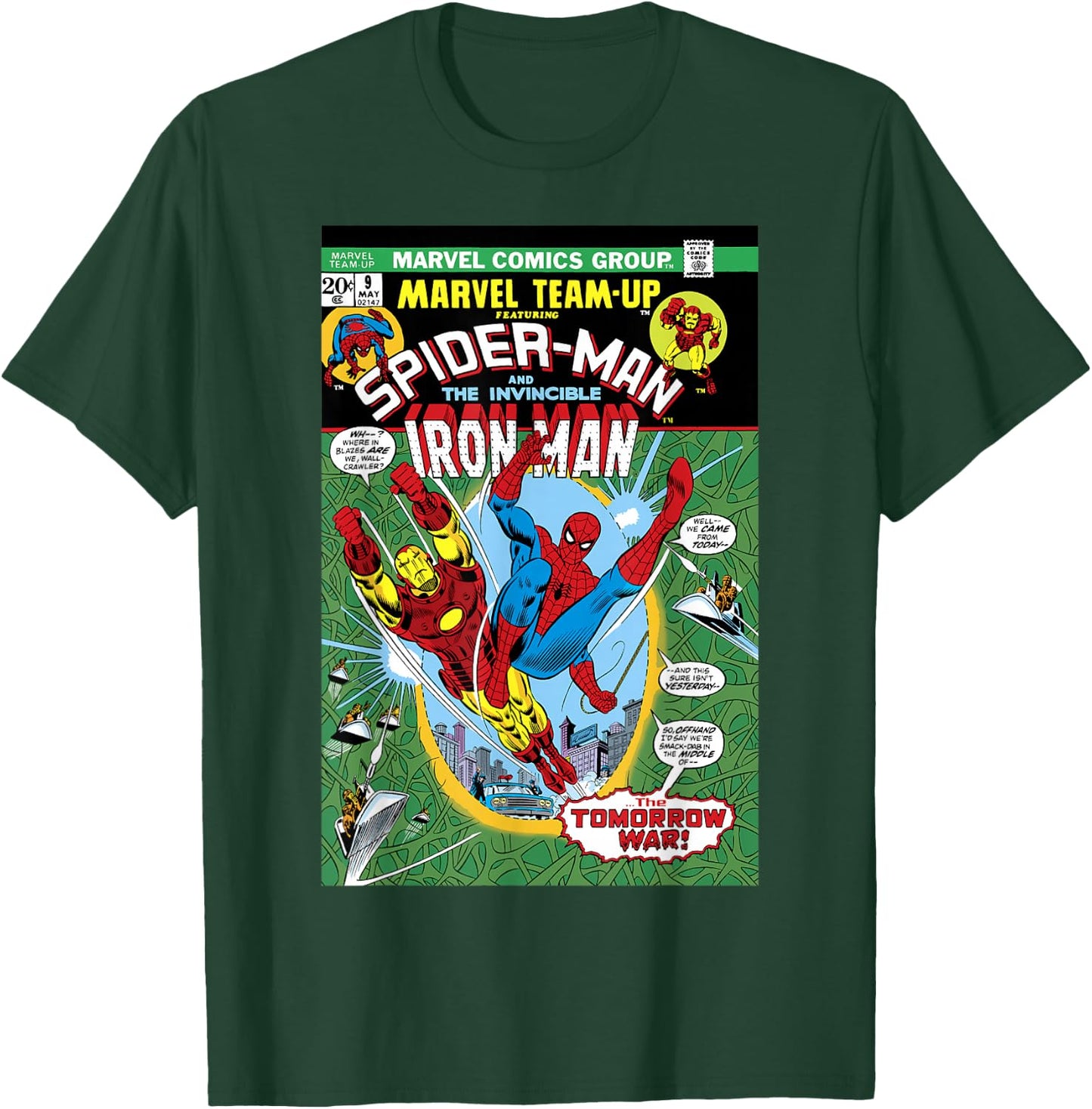 Marvel Team-Up Iron Man & Spider-Man The Tomorrow War Cover T-Shirt - T-Shirt | Forest